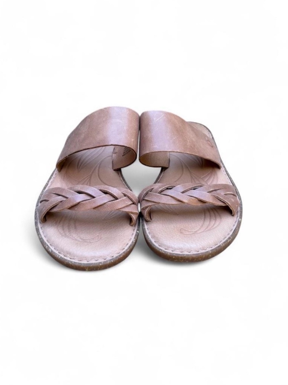 Børn Cherita Tan Braided Leather Slide Sandals 9M NWOT - Picture 3 of 7